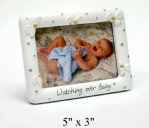 little angel watching over baby photoframe